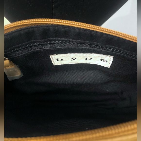 Vintage Suede Y2K Hype Acorn Tan Leather Rhinestone Small Shoulder Bag - Picture 7 of 8